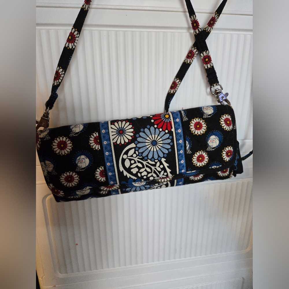 Vera Bradley Floral Black and Blue Women's Bag